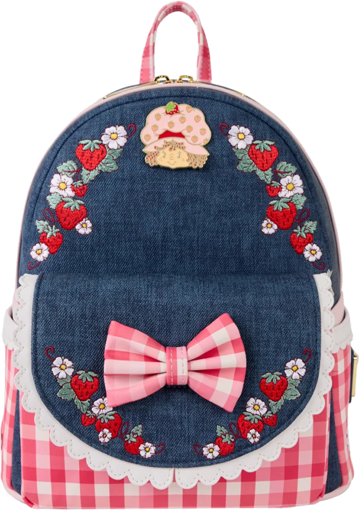 Strawberry Shortcake - Faux Denim Mini Backpack