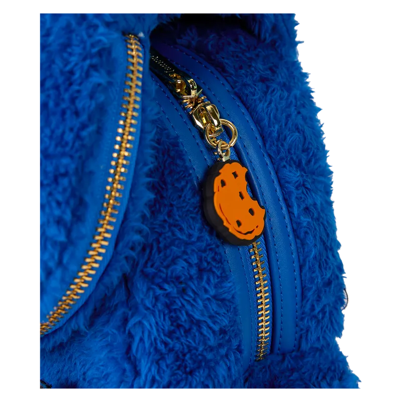 LOUSESBK0013 Sesame Street - Cookie Monster Plush Mini Backpack - Loungefly - Titan Pop Culture