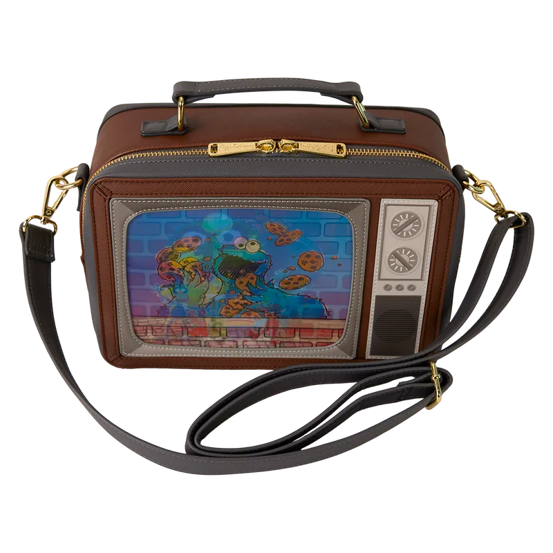 LOUSESTB0003 Sesame Street - Lenticular Retro TV Crossbody - Loungefly - Titan Pop Culture