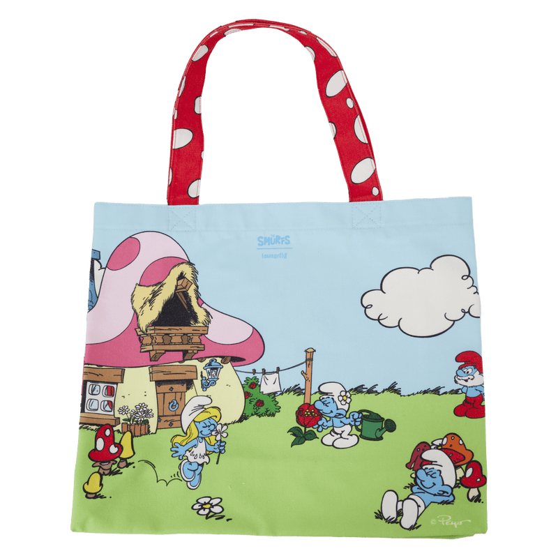 LOUSFTB0013 Smurfs - Village Life Canvas Tote - Loungefly - Titan Pop Culture