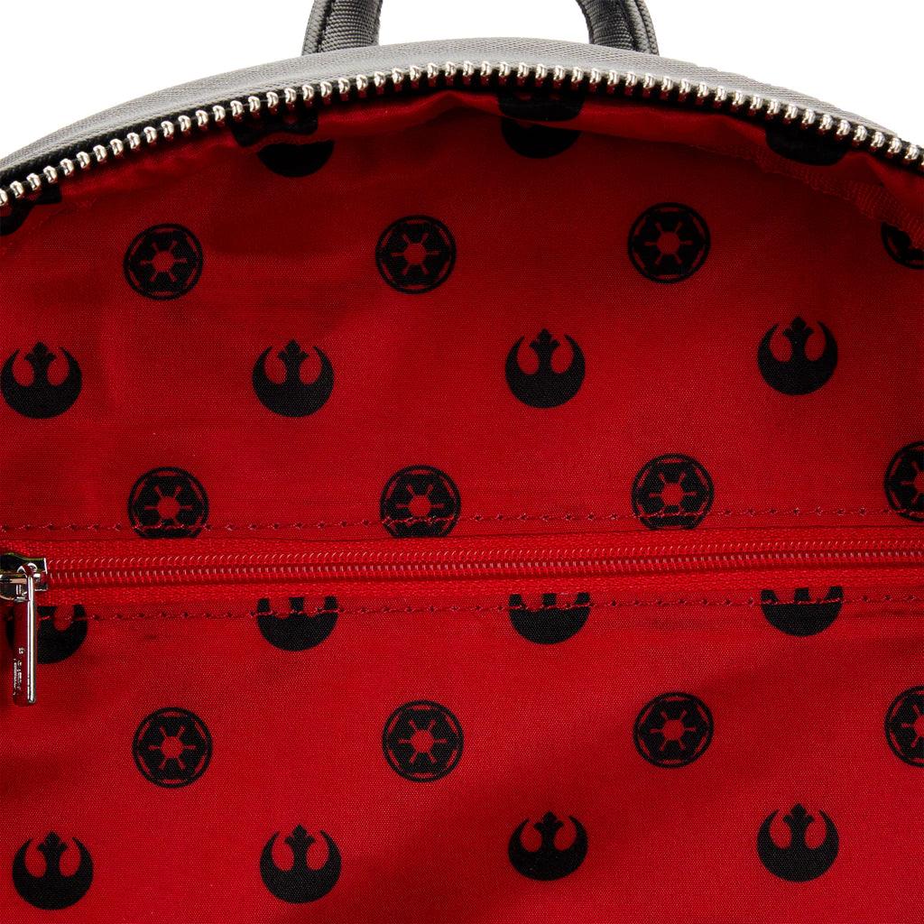 LOUSTBK0284 Star Wars - Prequel Trilogy Triple Pocket Mini Backpack - Loungefly - Titan Pop Culture