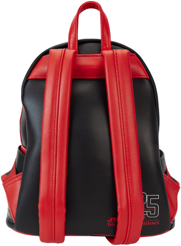 LOUSTBK0433 Star Wars: The Phantom Menace 25th Anniversary - Darth Maul with Hood Mini Backpack - Loungefly - Titan Pop Culture