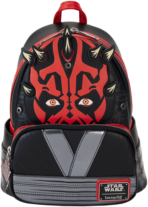 LOUSTBK0433 Star Wars: The Phantom Menace 25th Anniversary - Darth Maul with Hood Mini Backpack - Loungefly - Titan Pop Culture