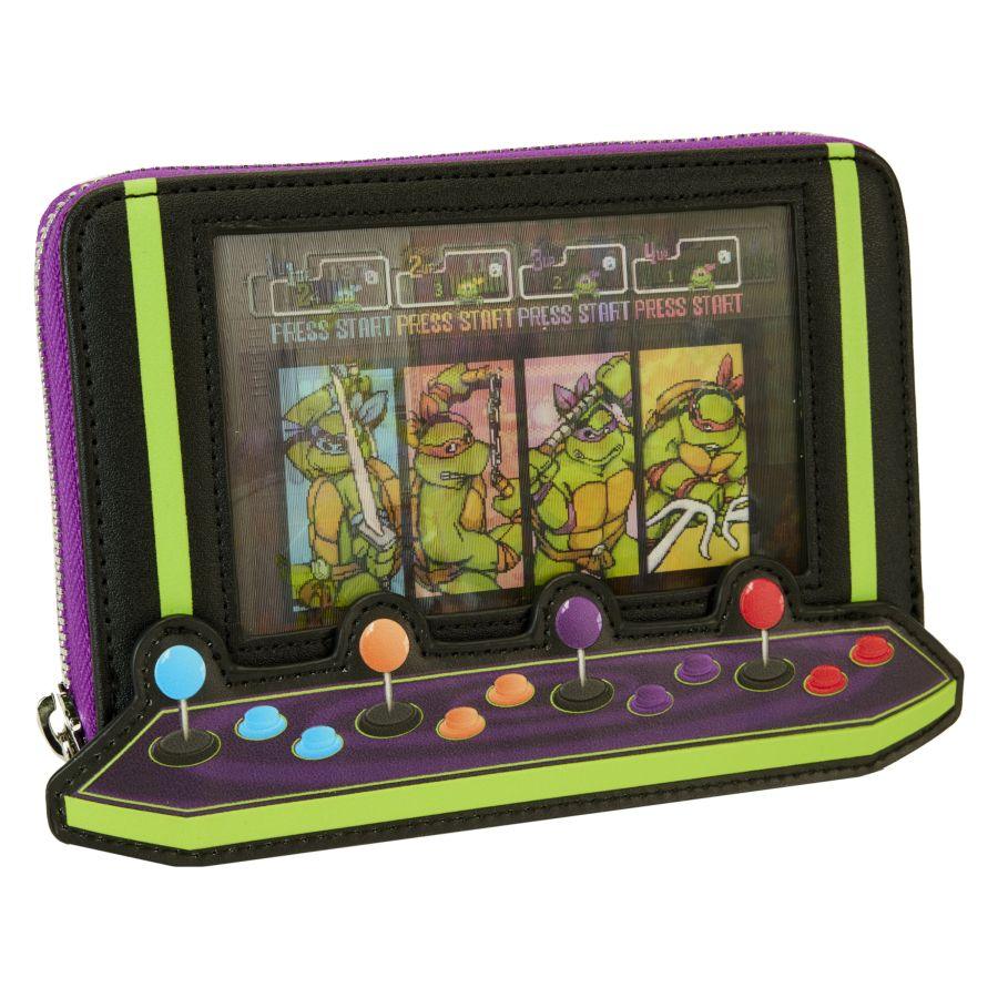 LOUTMNTWA0004 Teenage Mutant Ninja Turtles: 40th Anniversary - Vintage Arcade Zip Around Wallet - Loungefly - Titan Pop Culture