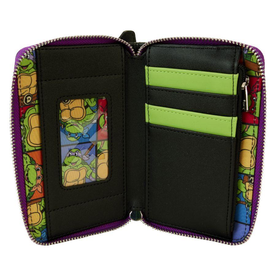 LOUTMNTWA0004 Teenage Mutant Ninja Turtles: 40th Anniversary - Vintage Arcade Zip Around Wallet - Loungefly - Titan Pop Culture