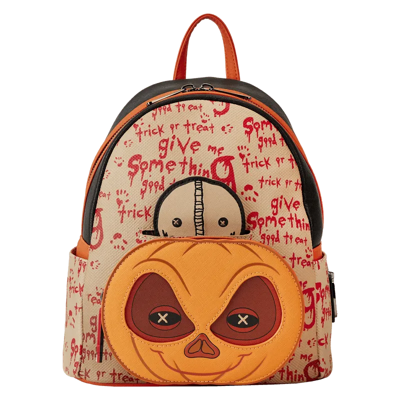 LOUTRTBK0008 Trick 'R Treat - Pumpkin Cosplay Mini Backpack - Loungefly - Titan Pop Culture