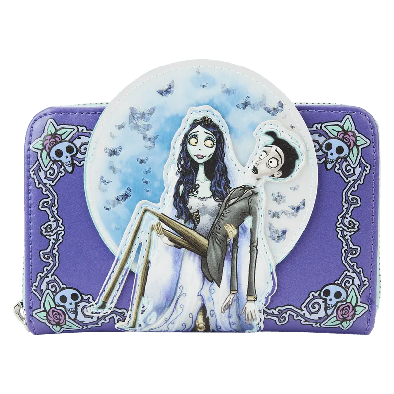 LOUWBWA0009 Corpse Bride - Moon Zip Around Wallet - Loungefly - Titan Pop Culture