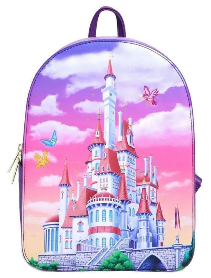 LOUWDBK2091 Beauty and the Beast (1991) - Castle Snap Flap US Exclusive Mini Backpack - Loungefly - Titan Pop Culture