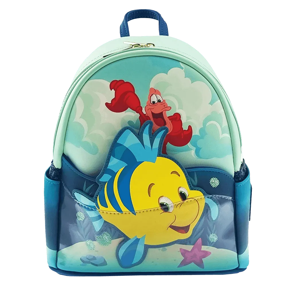 LOUWDBK2338 The Little Mermaid (1989) - Flounder and Sebastian Backpack - Loungefly - Titan Pop Culture