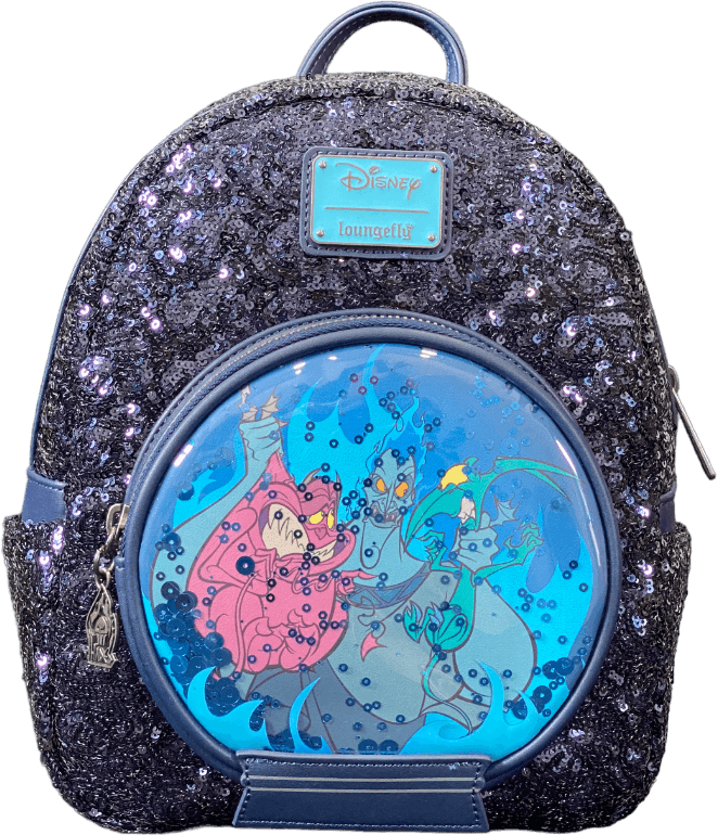 LOUWDBK2705 Disney Villains - Hades Snow Globe 10” Mini Backpack [RS] - Loungefly - Titan Pop Culture