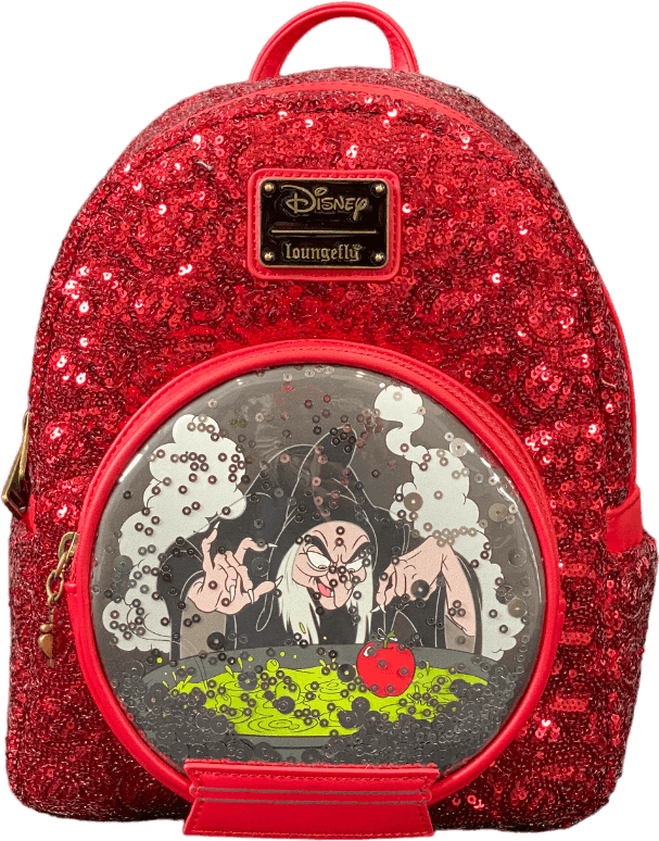 LOUWDBK2756 Disney Villains - Evil Queen Snow Globe 10" Mini Backpack [RS] - Loungefly - Titan Pop Culture