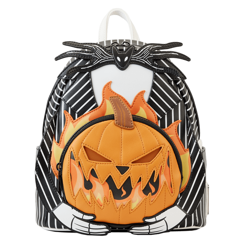 LOUWDBK3279 The Nightmare Before Christmas - Jack Pumpkin Glow Head Mini Backpack - Loungefly - Titan Pop Culture