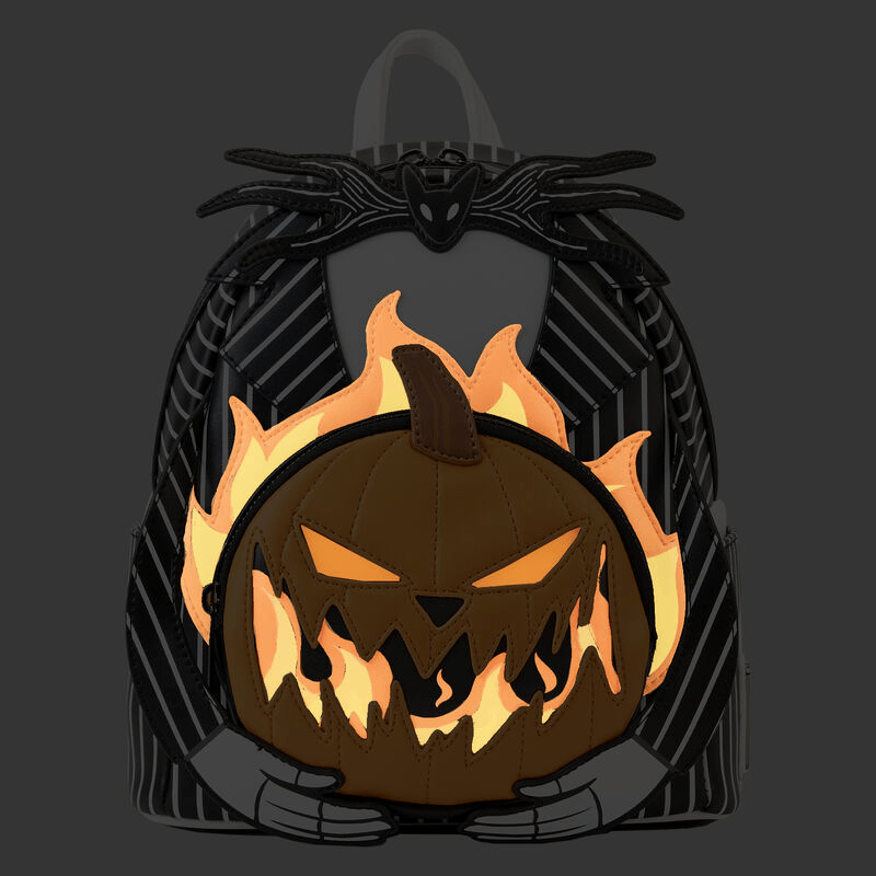 LOUWDBK3279 The Nightmare Before Christmas - Jack Pumpkin Glow Head Mini Backpack - Loungefly - Titan Pop Culture