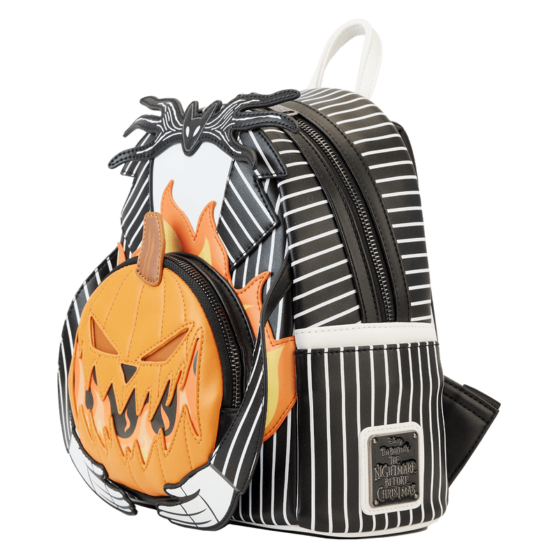 LOUWDBK3279 The Nightmare Before Christmas - Jack Pumpkin Glow Head Mini Backpack - Loungefly - Titan Pop Culture