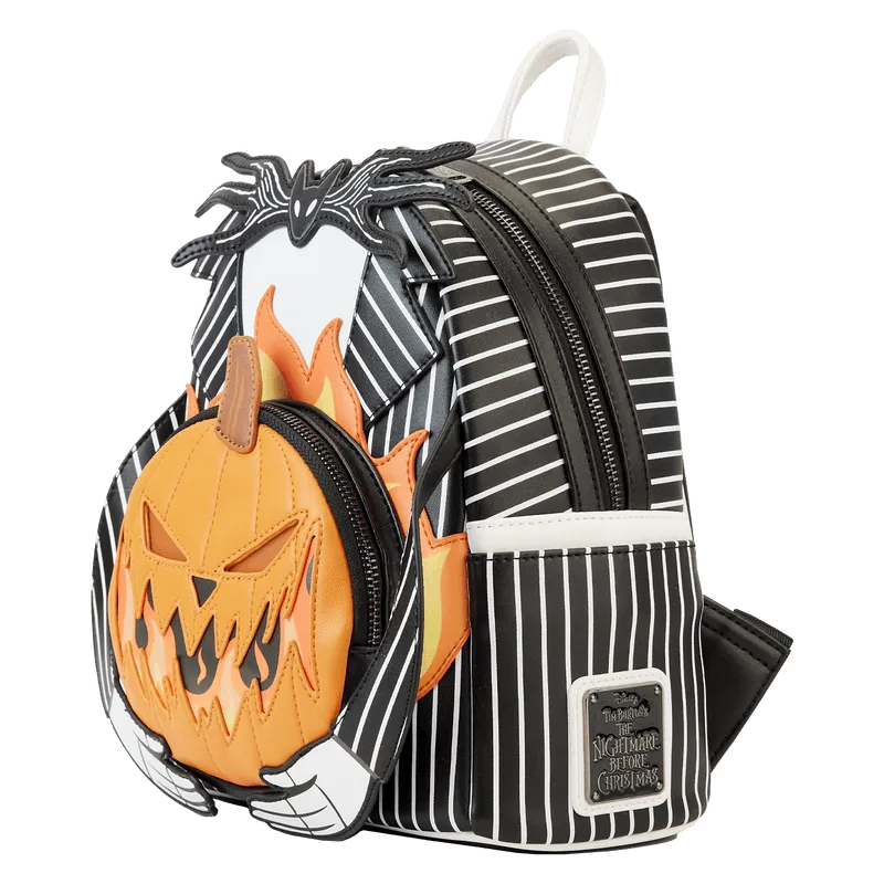 LOUWDBK3279 The Nightmare Before Christmas - Jack Pumpkin Glow Head Mini Backpack - Loungefly - Titan Pop Culture