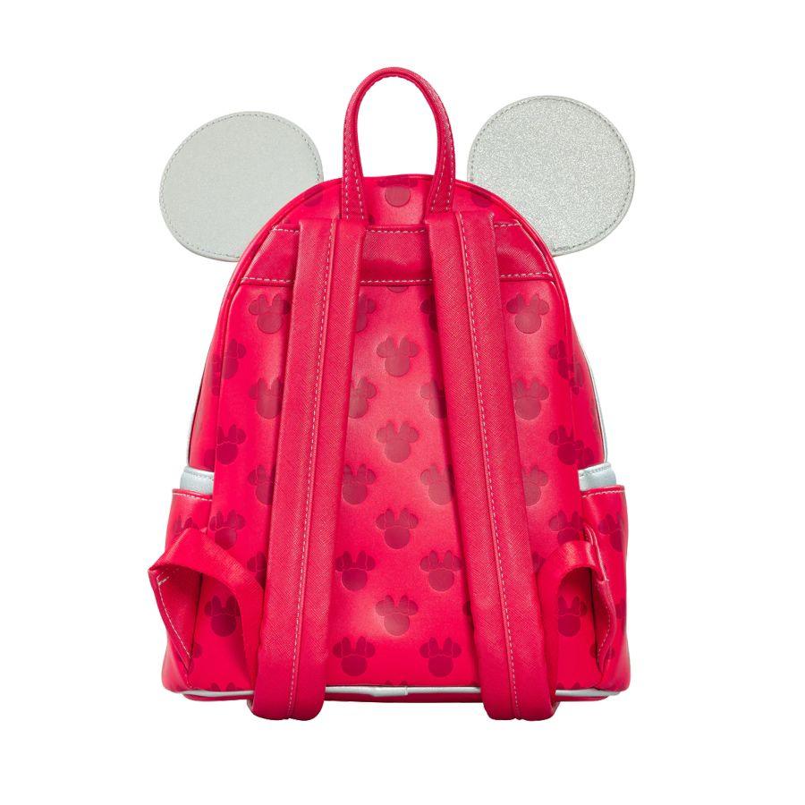 LOUWDBK3357 Disney - Minnie Mouse (Red & Silver) US Exclusive Mini Backpack [RS] - Loungefly - Titan Pop Culture