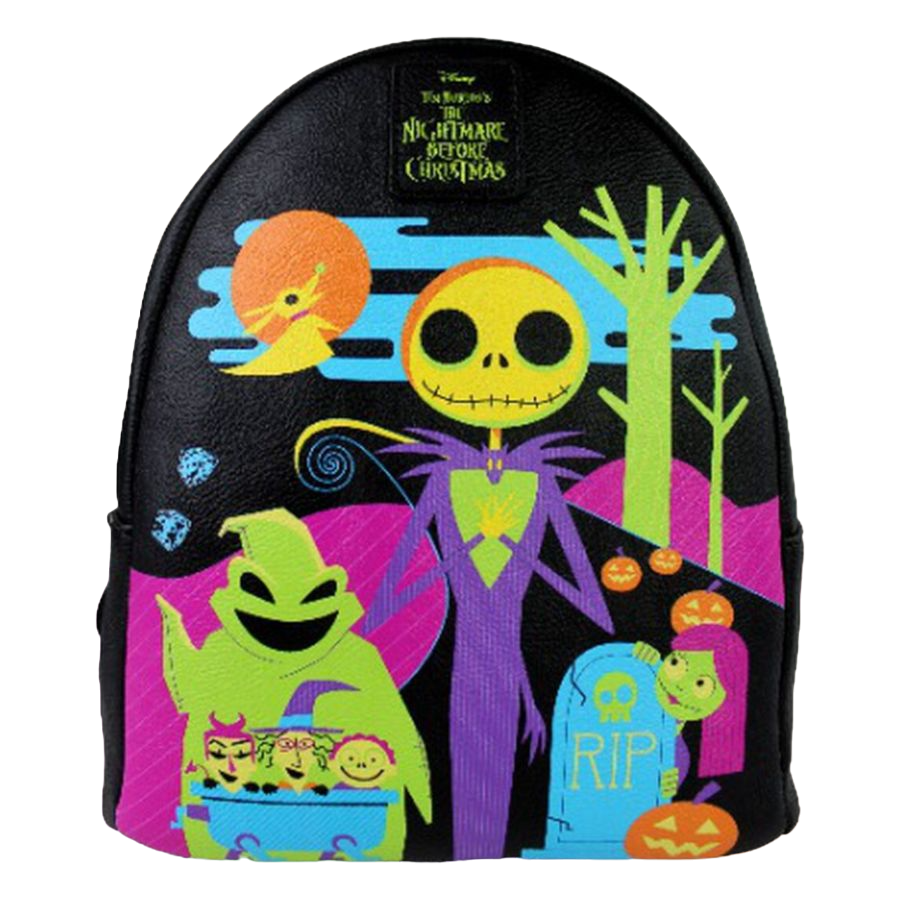 LOUWDBK3377 The Nightmare Before Christmas - Blacklight US Exclusive Mini Backpack [RS] - Loungefly - Titan Pop Culture