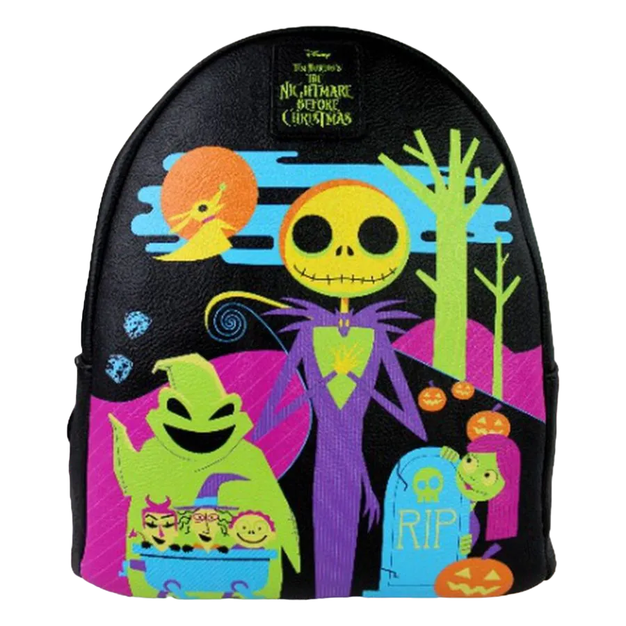 LOUWDBK3377 The Nightmare Before Christmas - Blacklight US Exclusive Mini Backpack [RS] - Loungefly - Titan Pop Culture