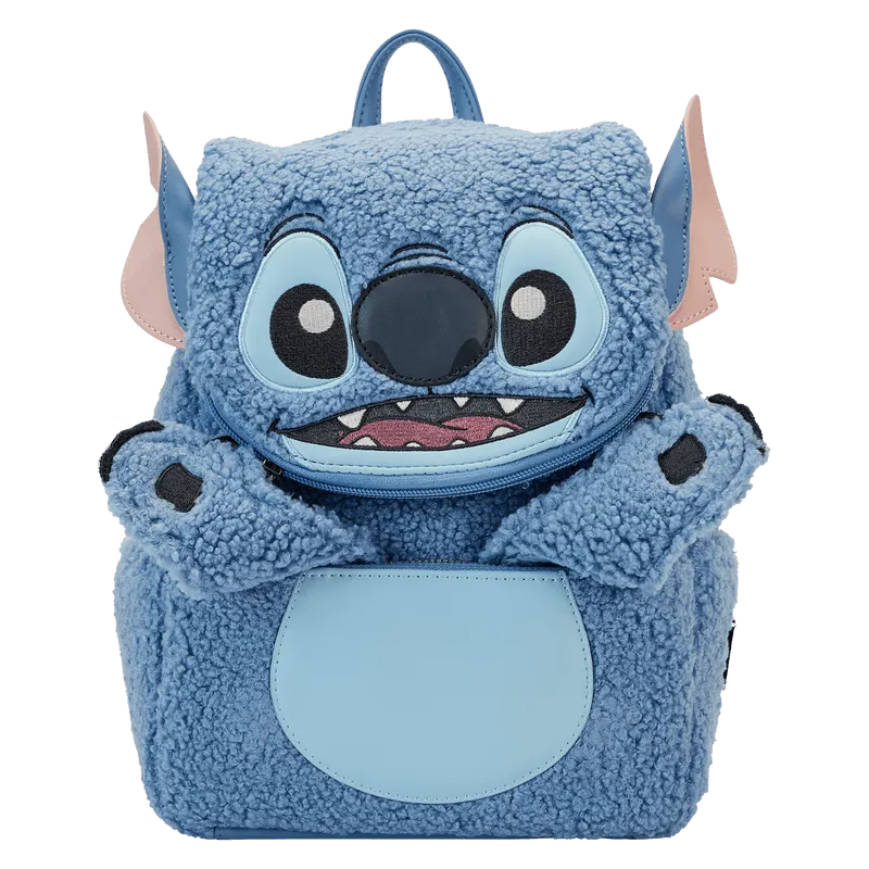 LOUWDBK3401 Lilo & Stitch - Plush Sherpa Cosplay Mini Backpack - Loungefly - Titan Pop Culture