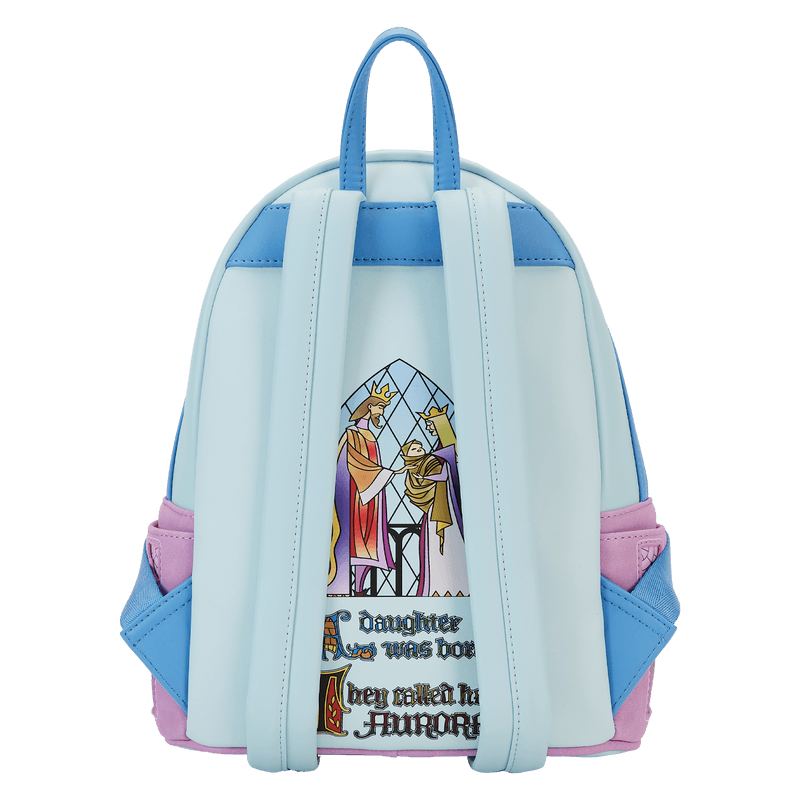 LOUWDBK3404 Sleeping Beauty - Castle Three Good Fairies Stained Glass Mini Backpack - Loungefly - Titan Pop Culture