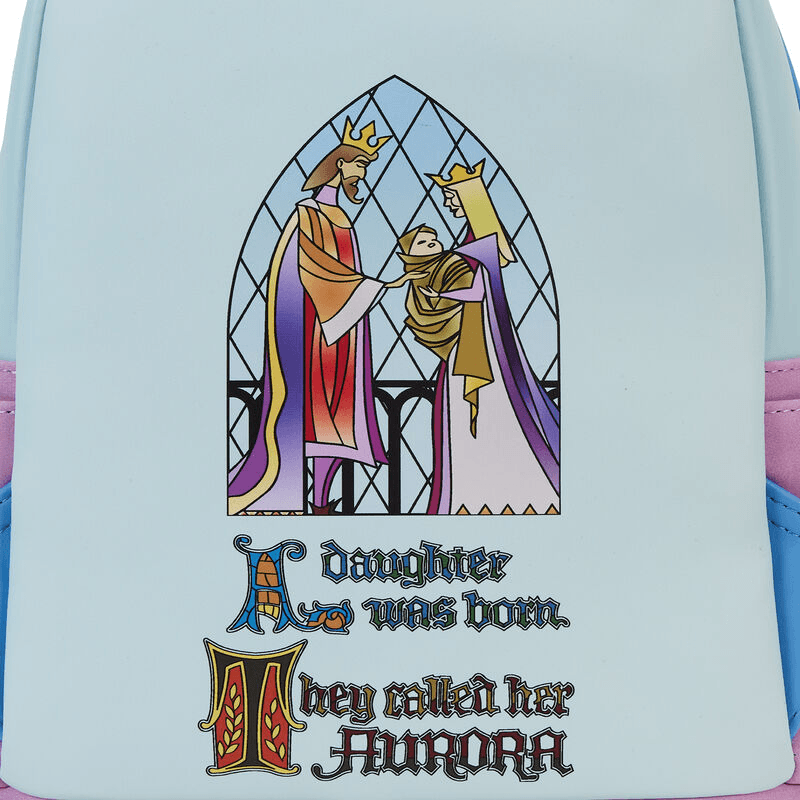 LOUWDBK3404 Sleeping Beauty - Castle Three Good Fairies Stained Glass Mini Backpack - Loungefly - Titan Pop Culture