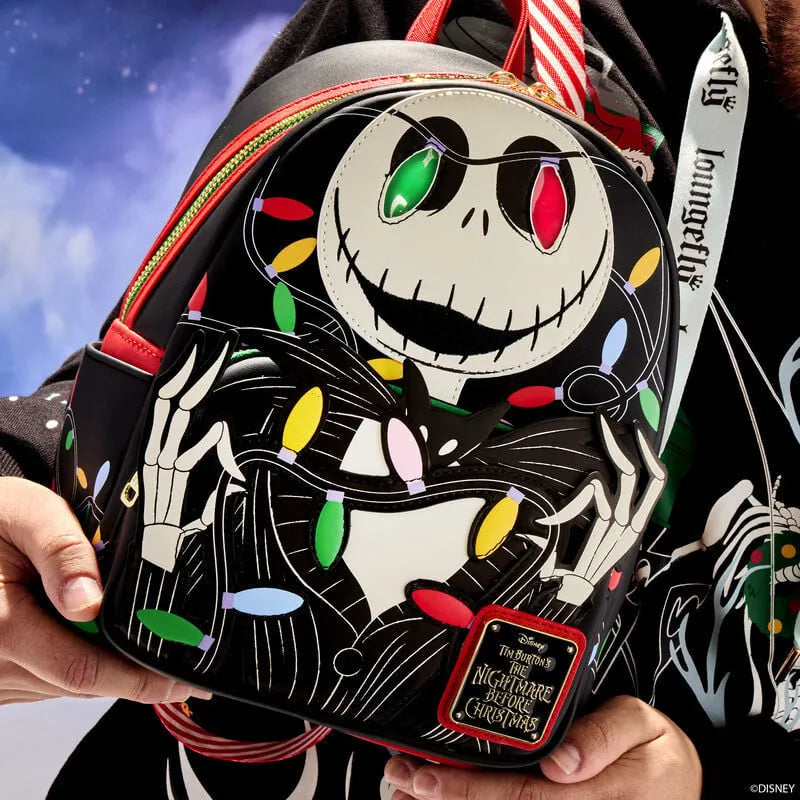 LOUWDBK3787 The Nightmare Before Christmas - Smiling Jack Light-up Mini Backpack - Loungefly - Titan Pop Culture