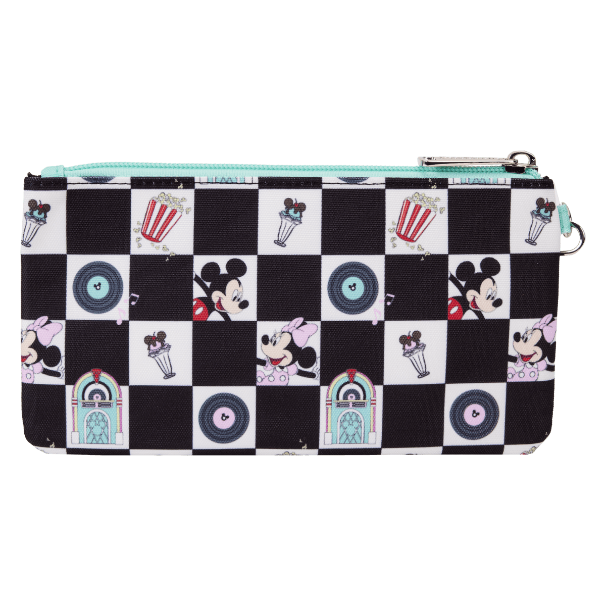 LOUWDCS0344 Disney - Mickey & Minnie Date Diner AOP Nylon Wristlet - Loungefly - Titan Pop Culture