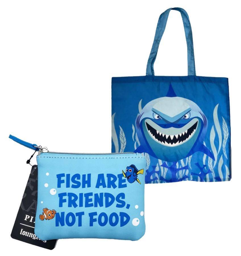 LOUWDTB2574 Finding Nemo - Bruce Coin Pouch & Tote Bag 2-in-1 US Exclusive Set [RS] - Loungefly - Titan Pop Culture