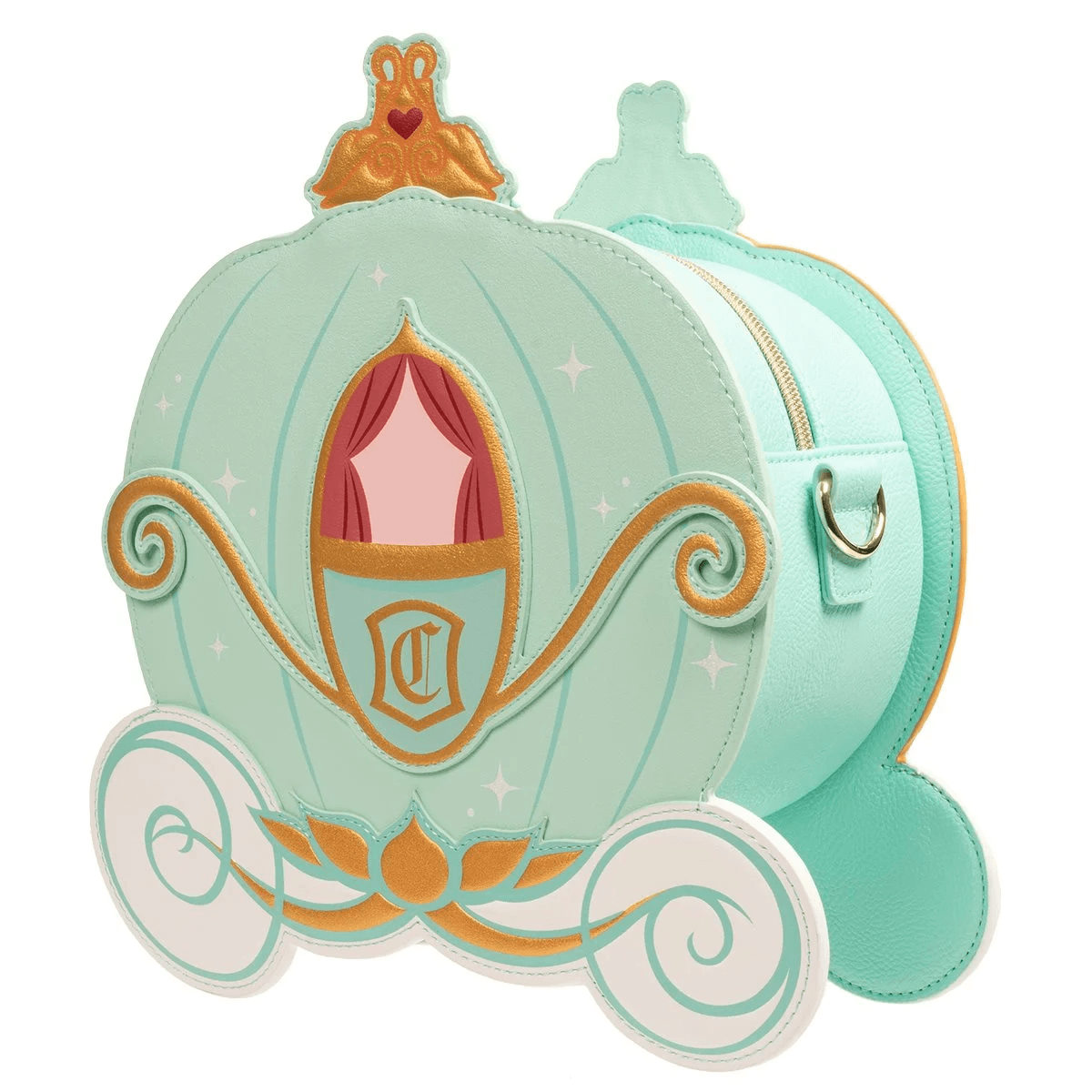 LOUWDTB2825 Disney - Cinderella Pumpkin Carriage US Exclusive Reversible Crossbody [RS] - Loungefly - Titan Pop Culture