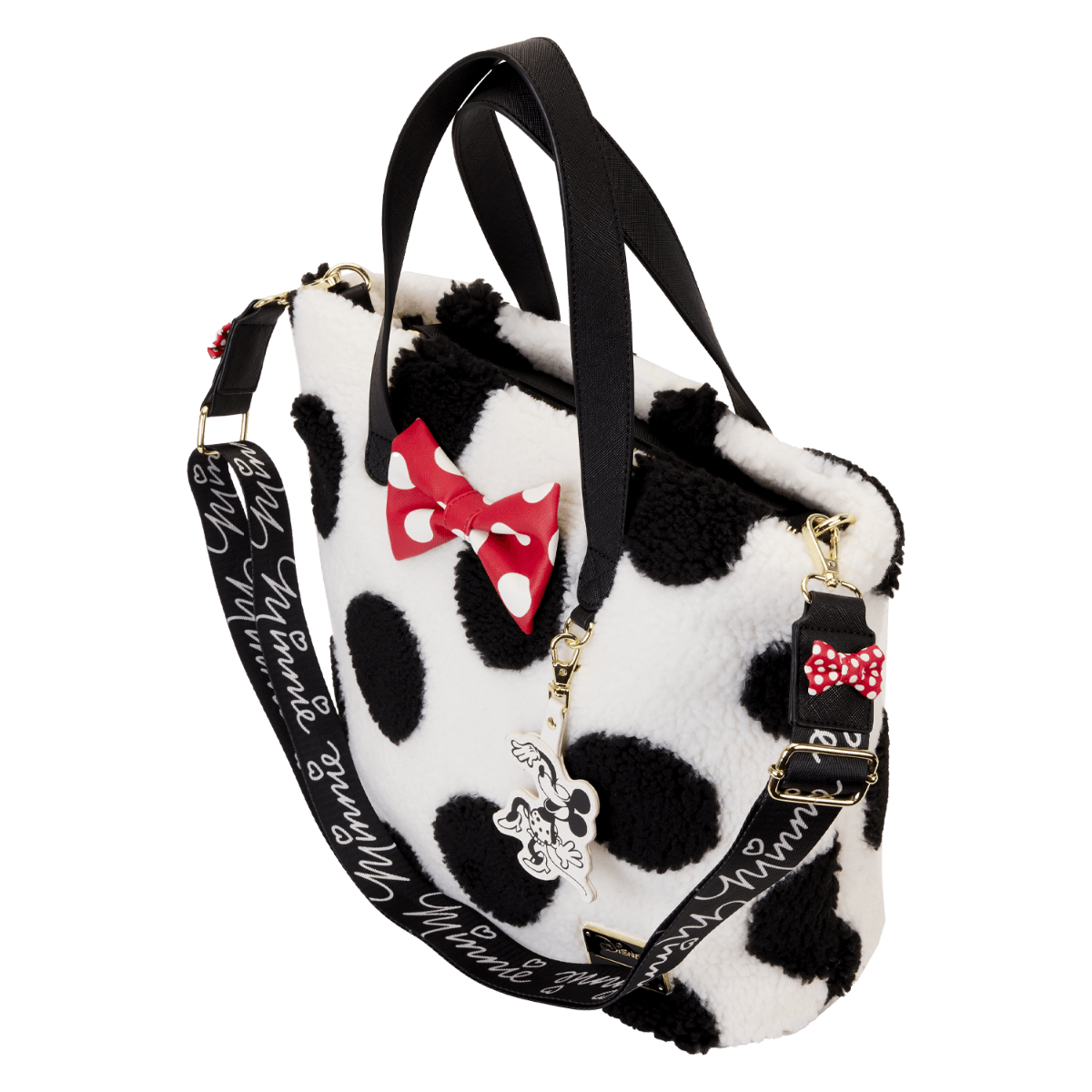 LOUWDTB2914 Disney - Minnie Rocks The Dots Sherpa Tote Bag - Loungefly - Titan Pop Culture