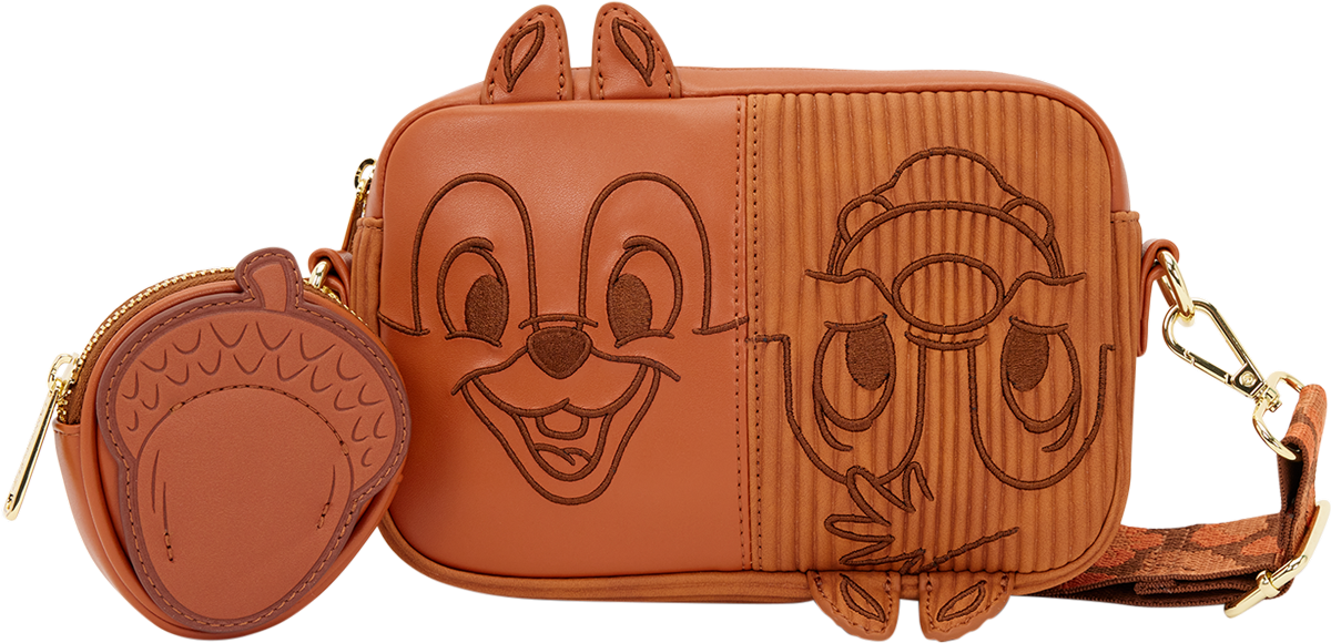 Chip ‘n’ Dale – Corduroy Sling Crossbody Bag with Coin Bag
