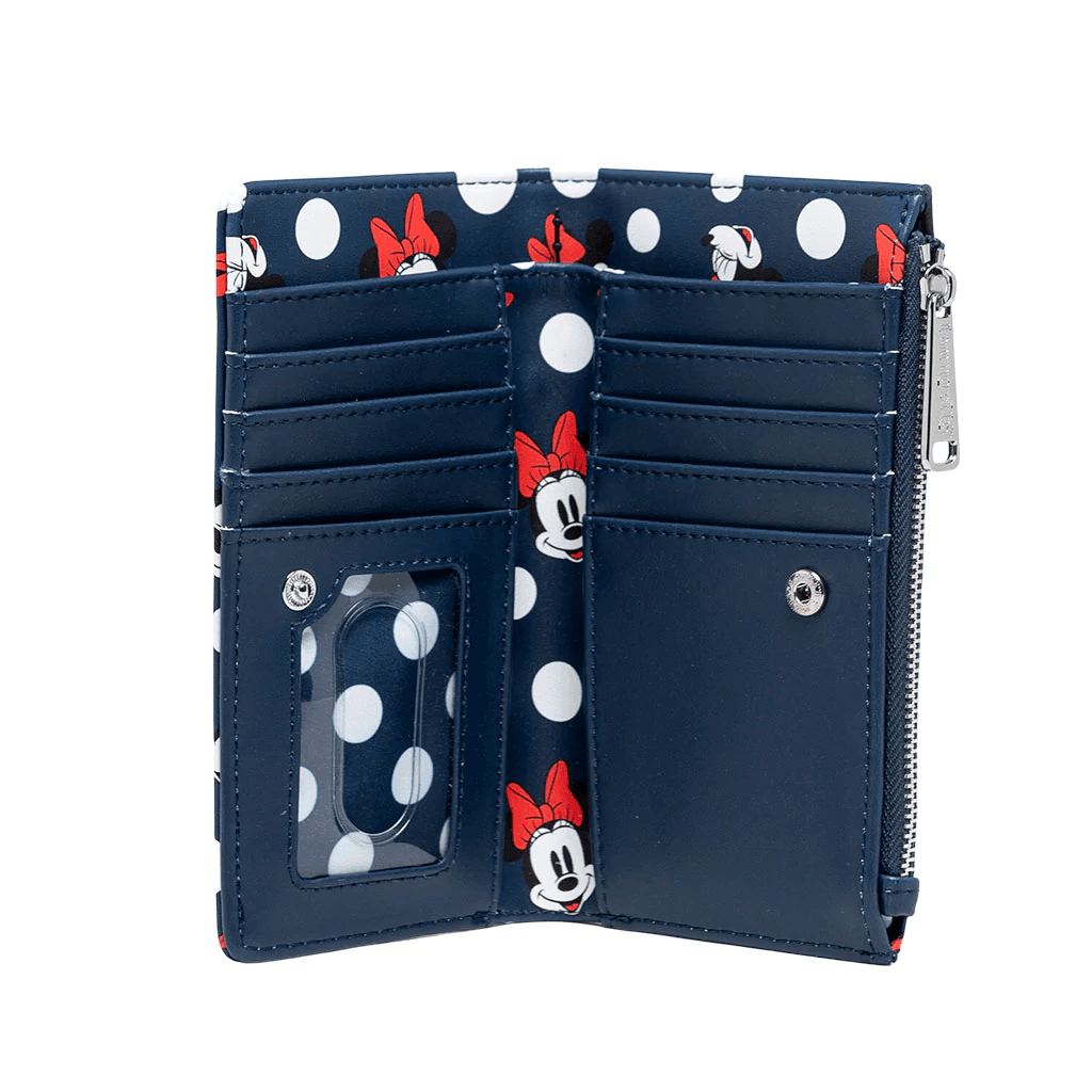 LOUWDWA1586 Disney - Minnie Mouse Polka Dots Navy Purse - Loungefly - Titan Pop Culture