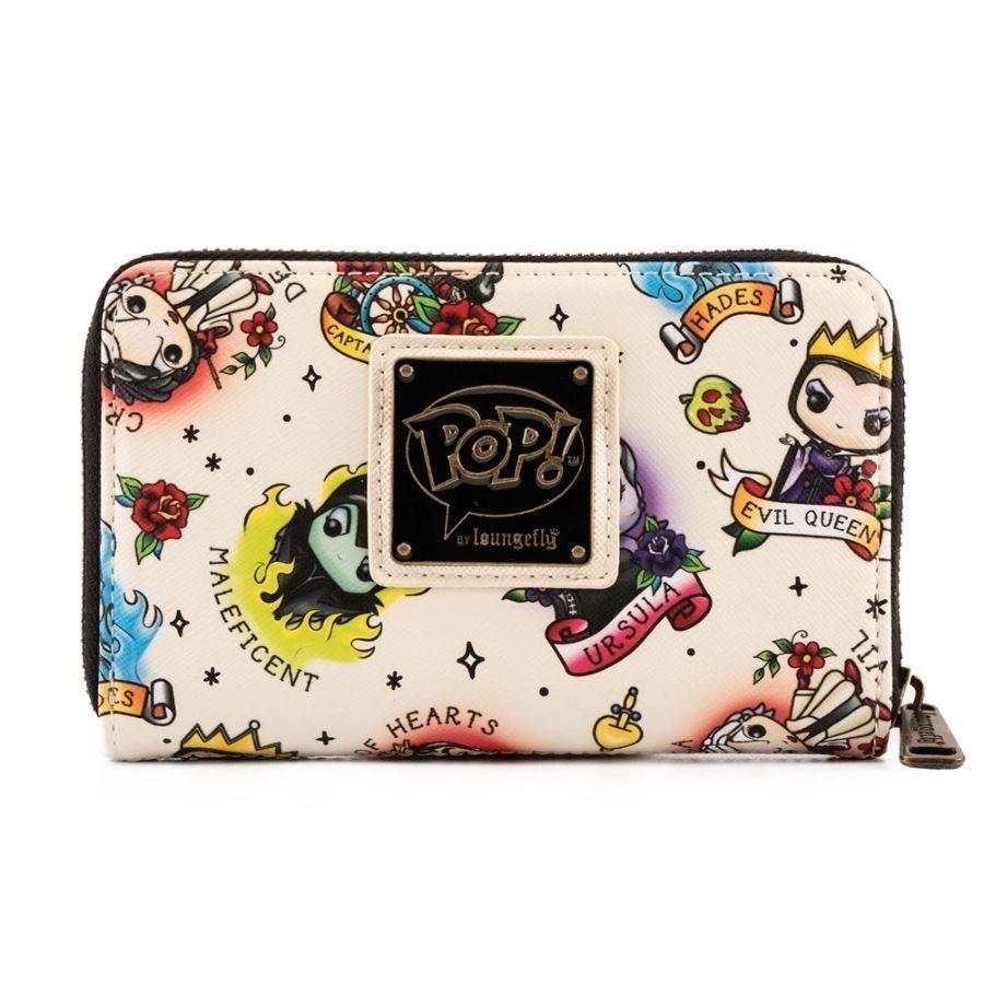 LOUWDWA1857 Disney - Villains Tatto Zip Purse - Loungefly - Titan Pop Culture