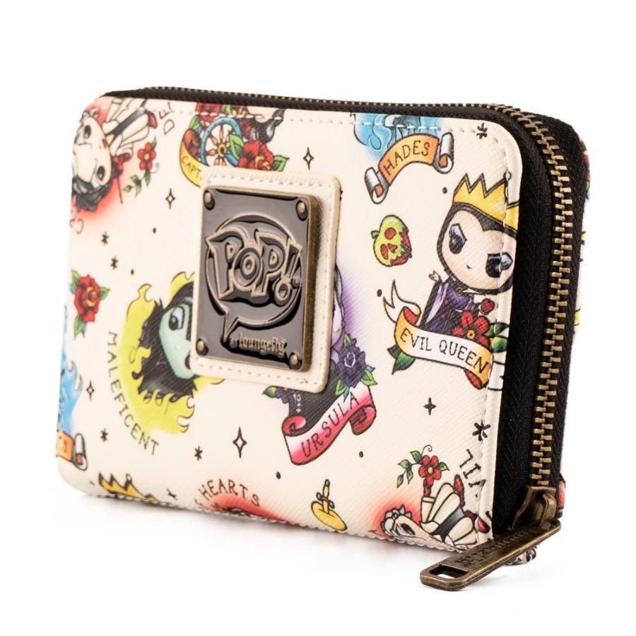 LOUWDWA1857 Disney - Villains Tatto Zip Purse - Loungefly - Titan Pop Culture