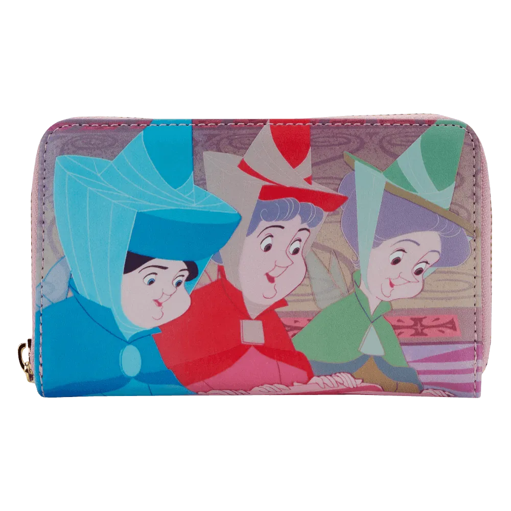 LOUWDWA2110 Sleeping Beauty - Princess Scene Zip Purse - Loungefly - Titan Pop Culture