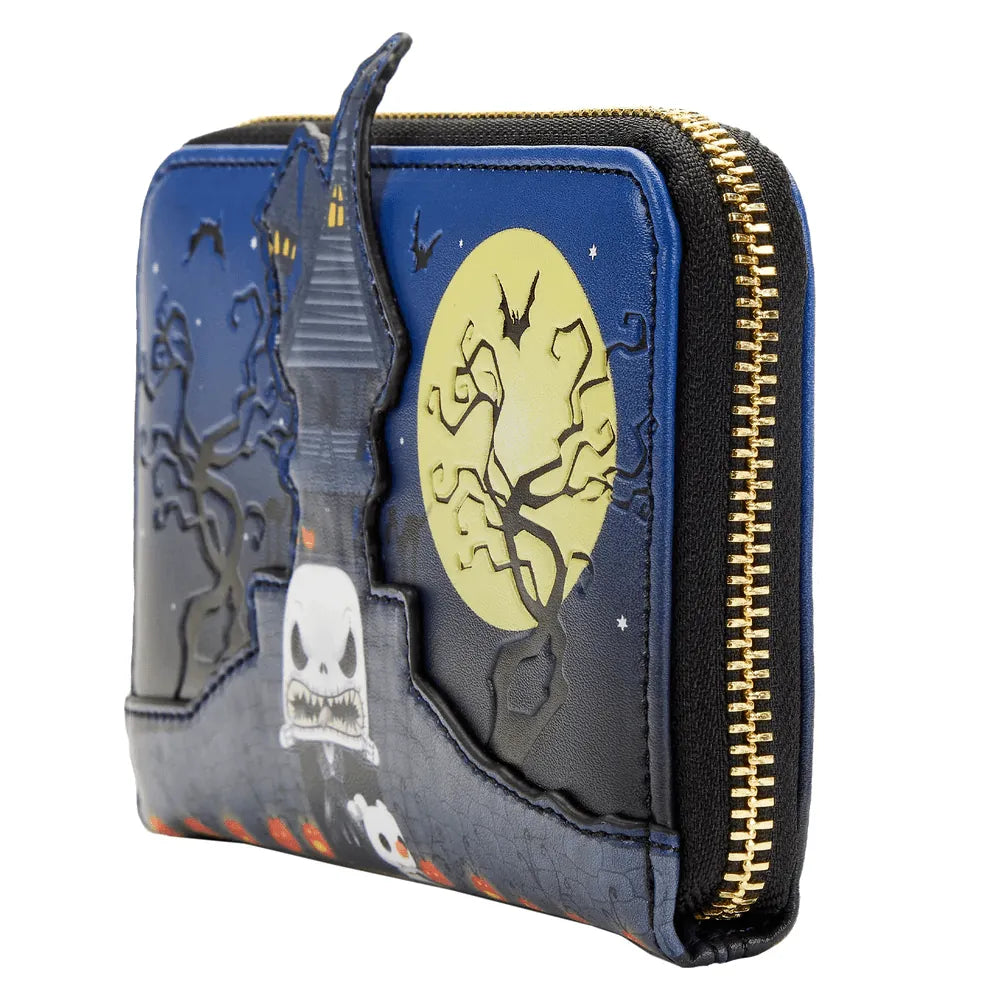 LOUWDWA2222 The Nightmare Before Christmas - Jack Skellington House Pop! Glow Zip Purse - Loungefly - Titan Pop Culture