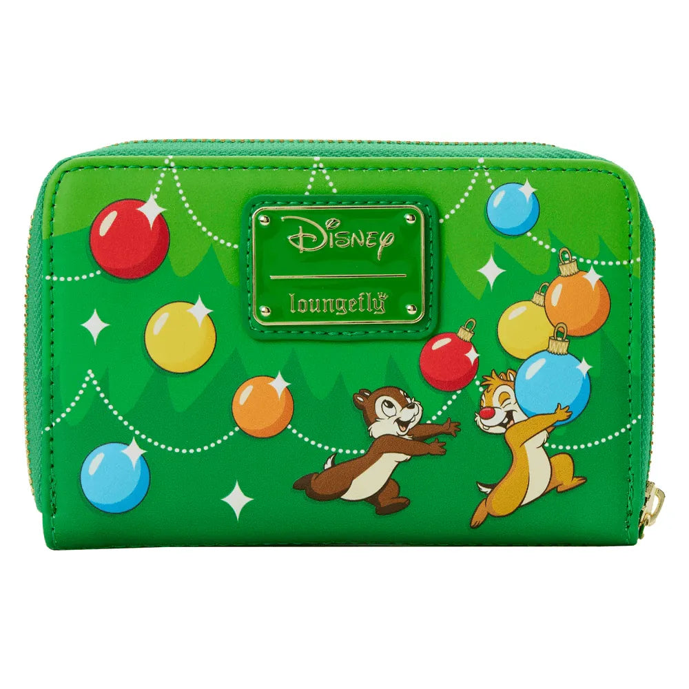 LOUWDWA2352 Disney - Chip & Dale Christmas Ornaments Zip Around Purse - Loungefly - Titan Pop Culture