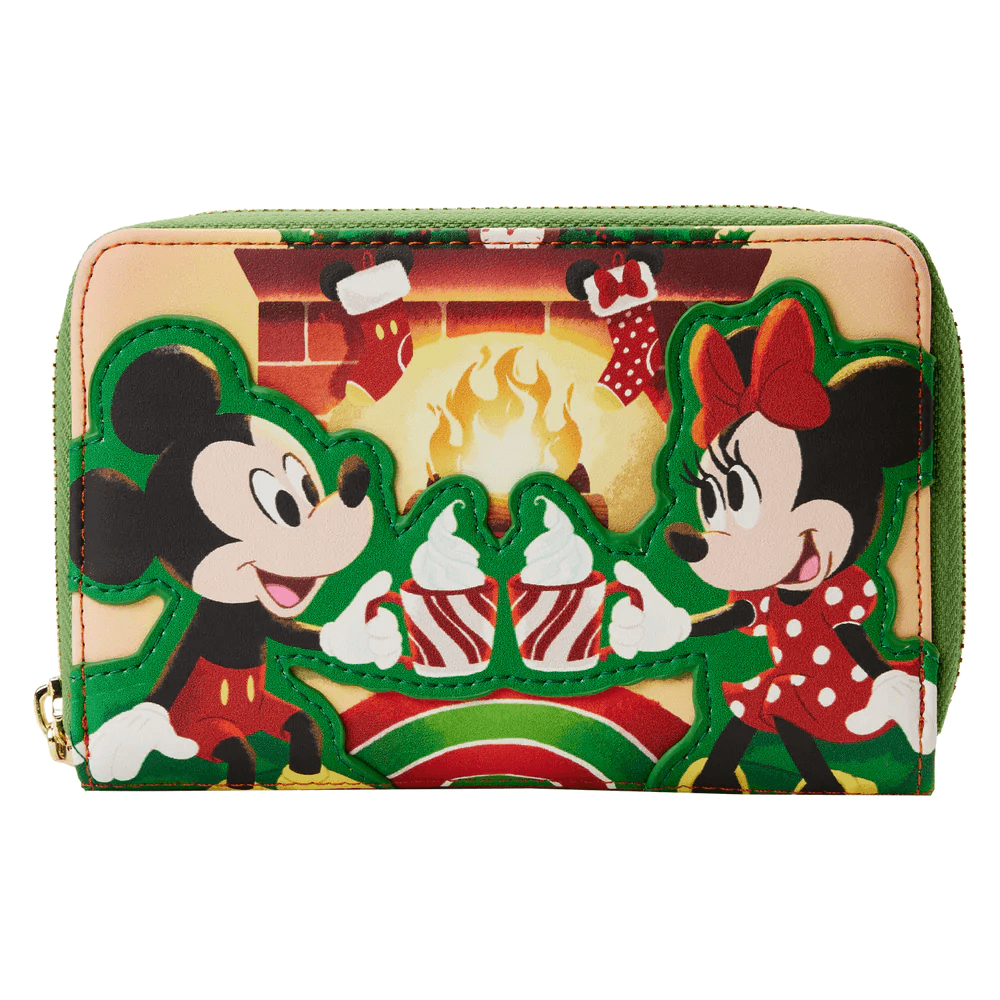 LOUWDWA2353 Disney - Mickey & Minnie Fireplace Zip Around Purse - Loungefly - Titan Pop Culture