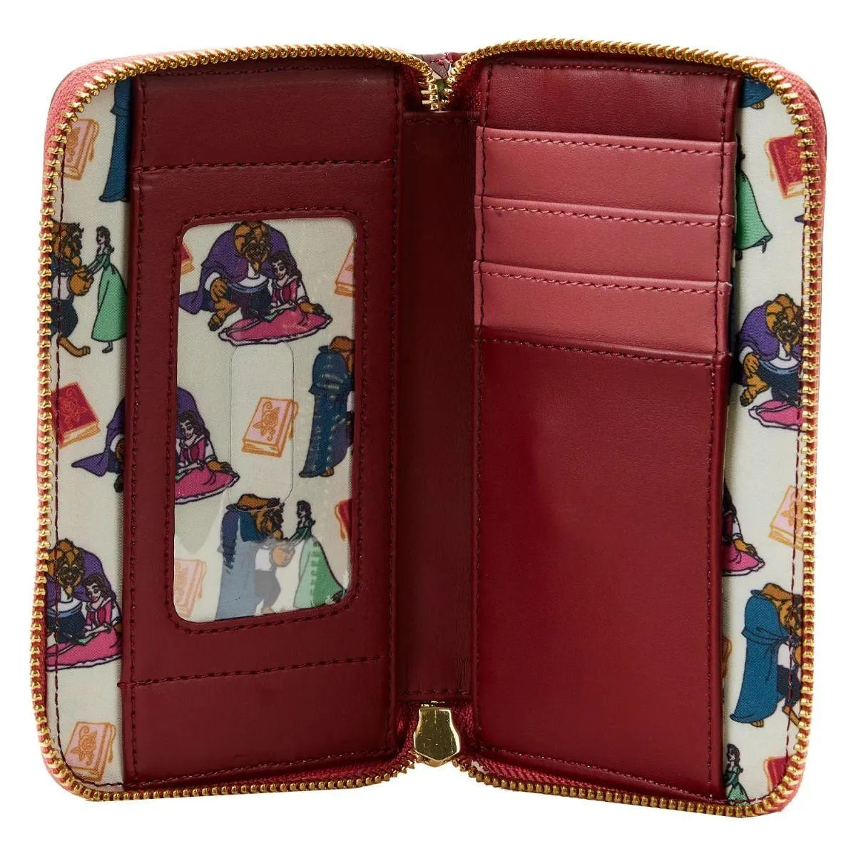 LOUWDWA2362 Beauty and the Beast (1991) - Fireplace Scene Zip Around Purse - Loungefly - Titan Pop Culture