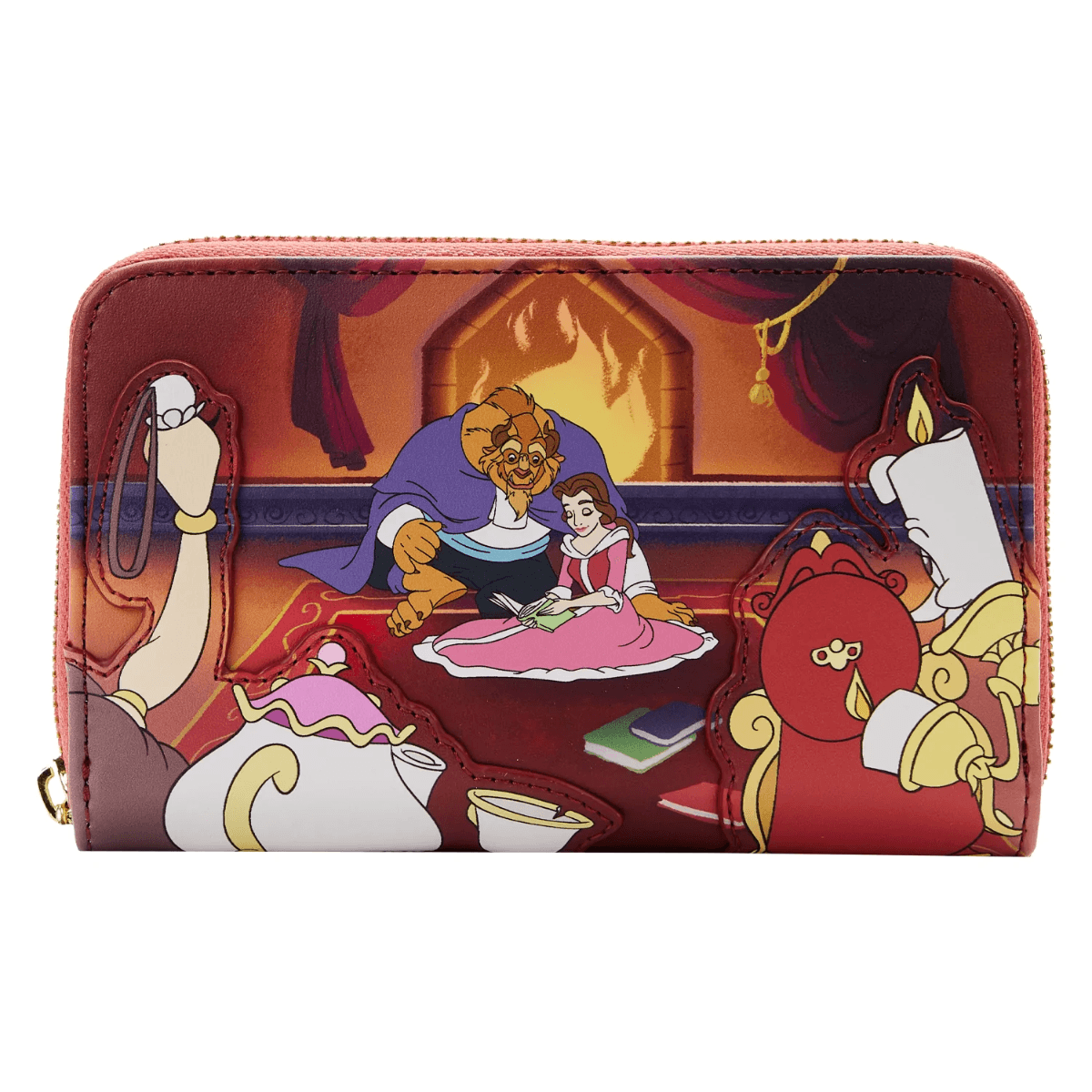 LOUWDWA2362 Beauty and the Beast (1991) - Fireplace Scene Zip Around Purse - Loungefly - Titan Pop Culture