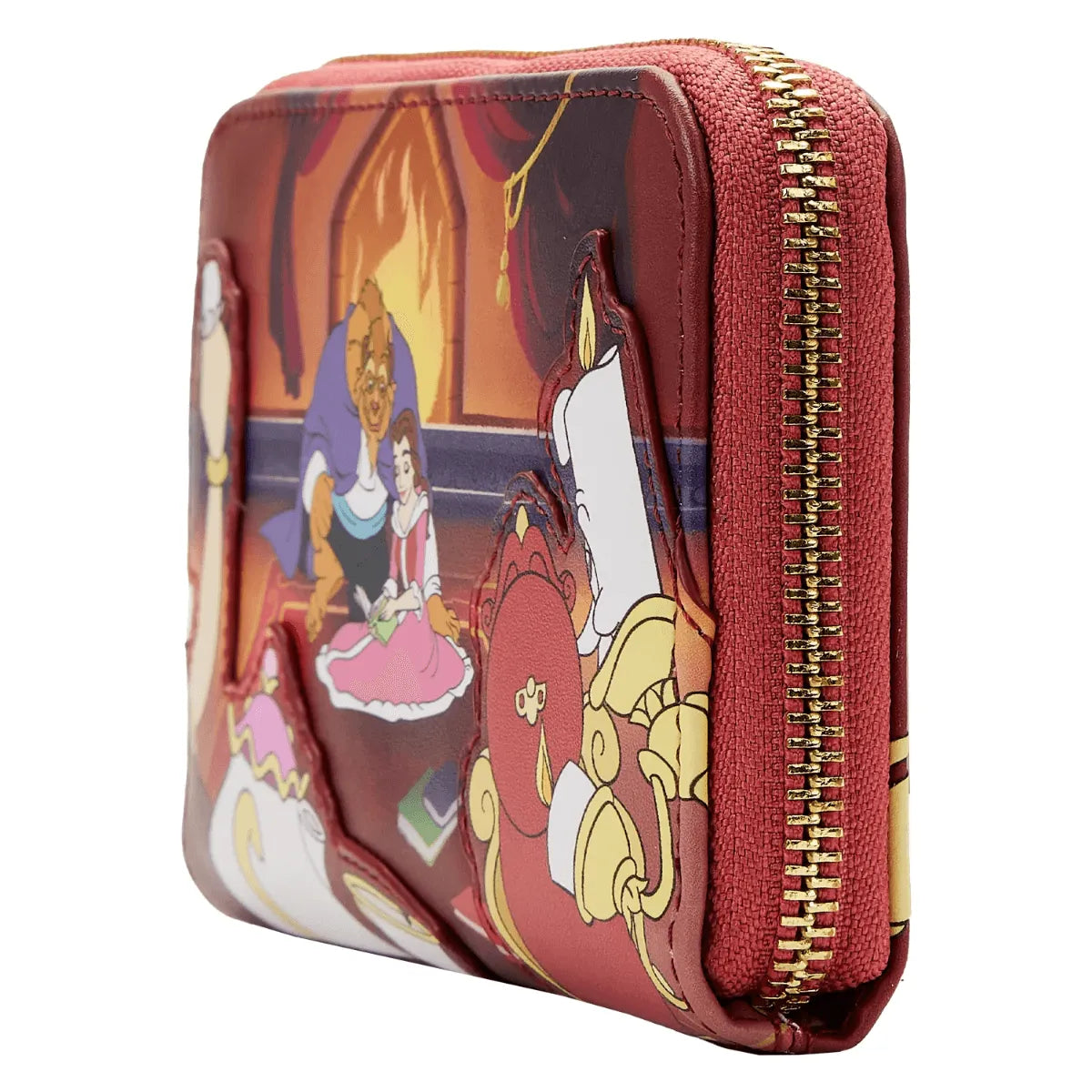 LOUWDWA2362 Beauty and the Beast (1991) - Fireplace Scene Zip Around Purse - Loungefly - Titan Pop Culture