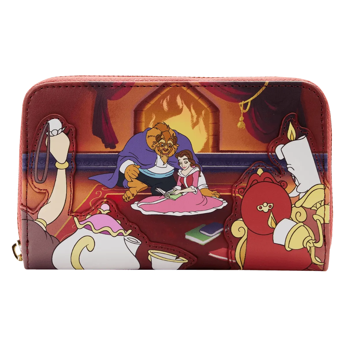 LOUWDWA2362 Beauty and the Beast (1991) - Fireplace Scene Zip Around Purse - Loungefly - Titan Pop Culture