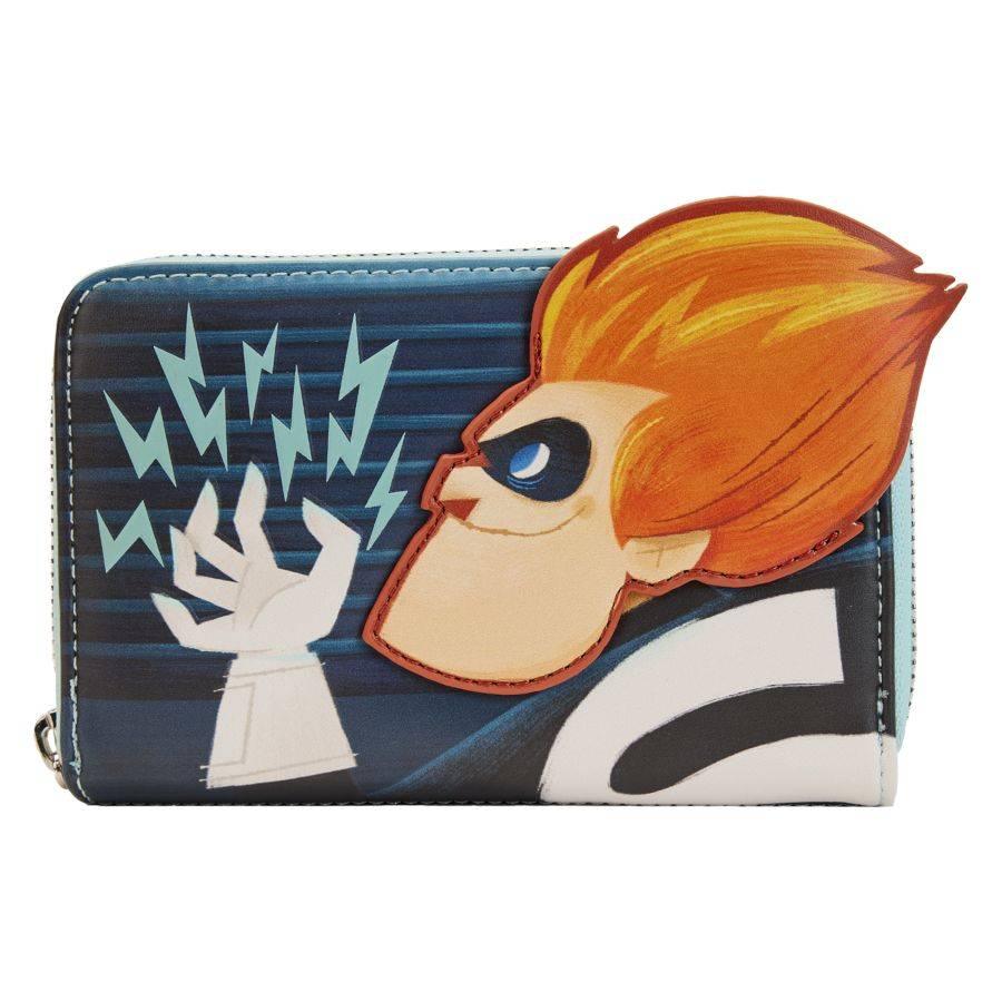 LOUWDWA2445 The Incredibles - Syndrome Glow Zip Around Wallet - Loungefly - Titan Pop Culture