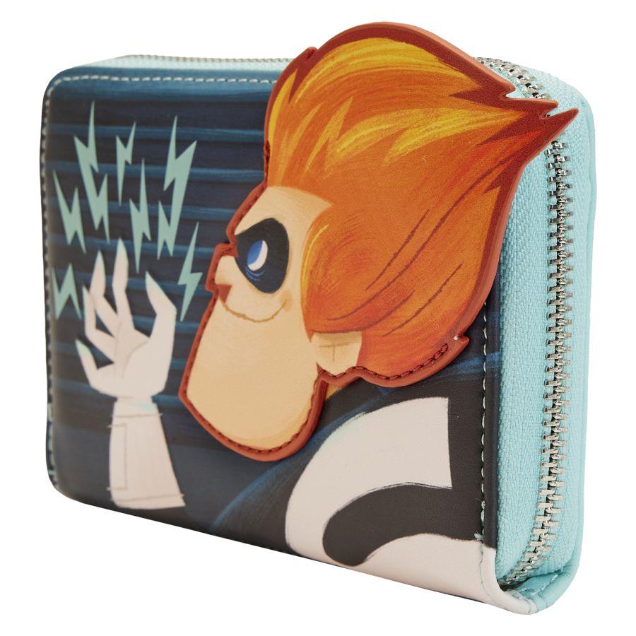 LOUWDWA2445 The Incredibles - Syndrome Glow Zip Around Wallet - Loungefly - Titan Pop Culture