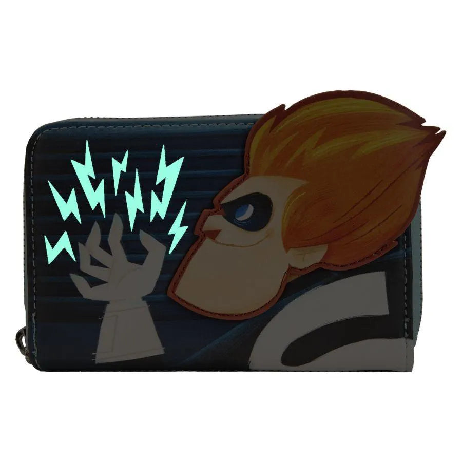 LOUWDWA2445 The Incredibles - Syndrome Glow Zip Around Wallet - Loungefly - Titan Pop Culture