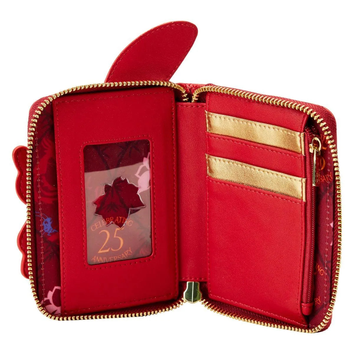 LOUWDWA2581 Mulan - 25th Anniversary Mushu Glitter Cosplay Cosplay Zip Wallet - Loungefly - Titan Pop Culture