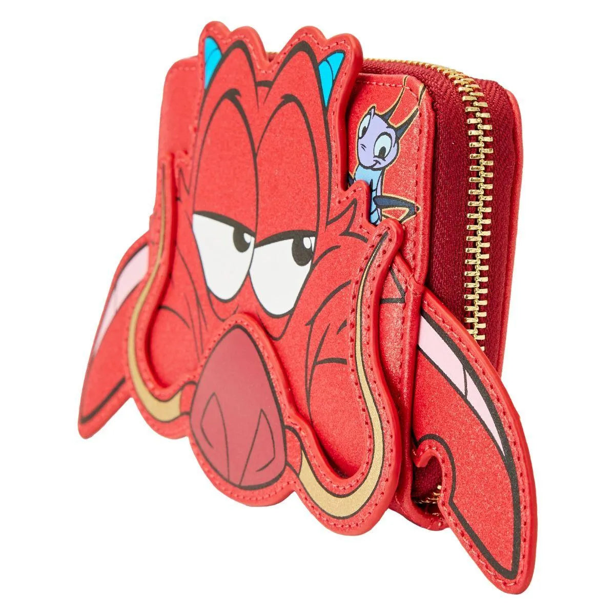 LOUWDWA2581 Mulan - 25th Anniversary Mushu Glitter Cosplay Cosplay Zip Wallet - Loungefly - Titan Pop Culture