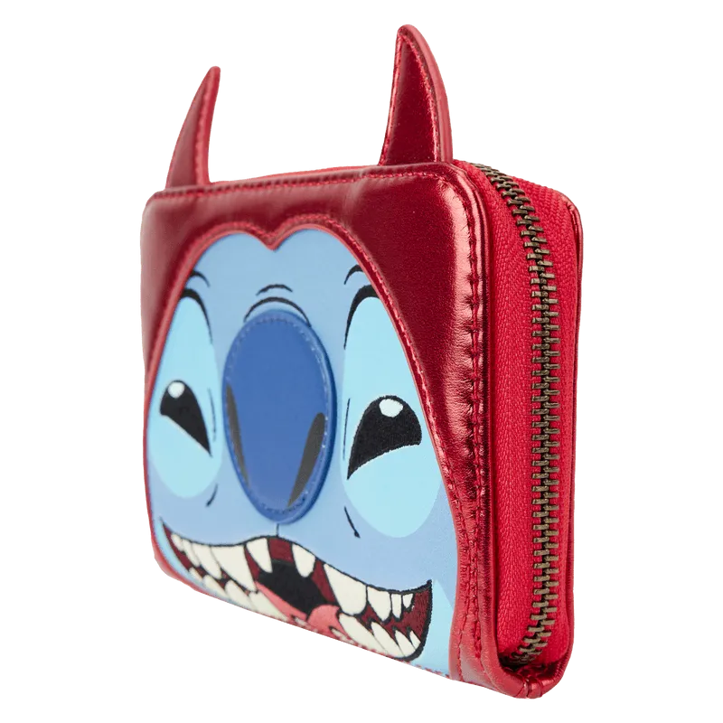 LOUWDWA2627 Disney - Stitch Devil Cosplay Zip Around Wallet - Loungefly - Titan Pop Culture