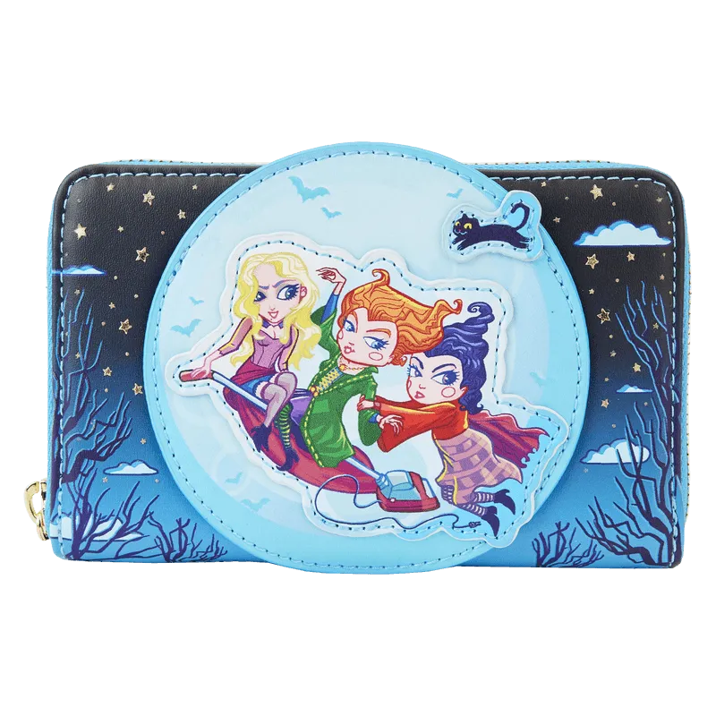 LOUWDWA2648 Hocus Pocus - Poster Glow Zip Around Wallet - Loungefly - Titan Pop Culture