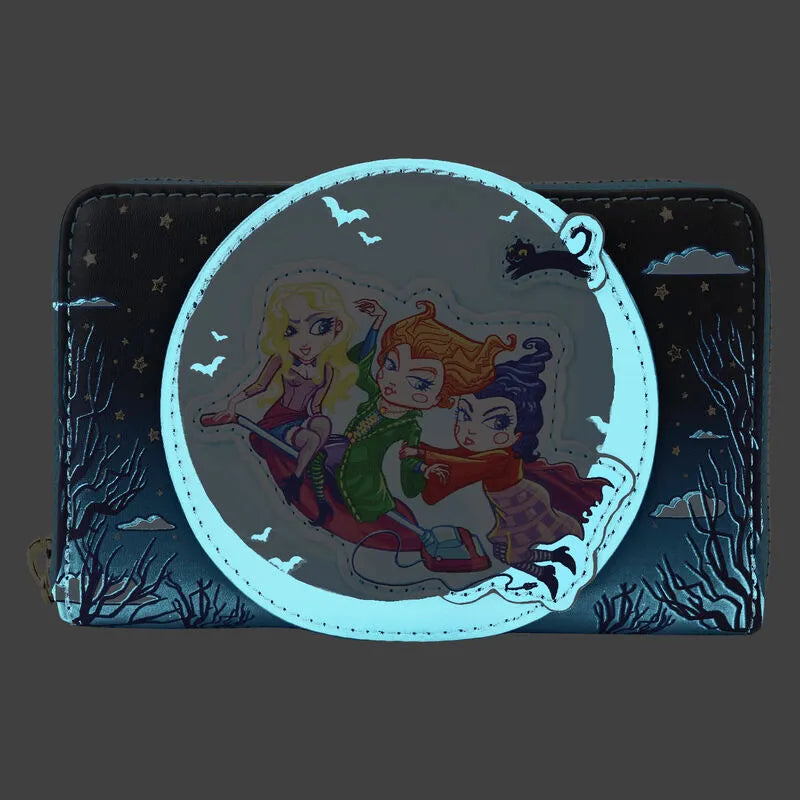 LOUWDWA2648 Hocus Pocus - Poster Glow Zip Around Wallet - Loungefly - Titan Pop Culture